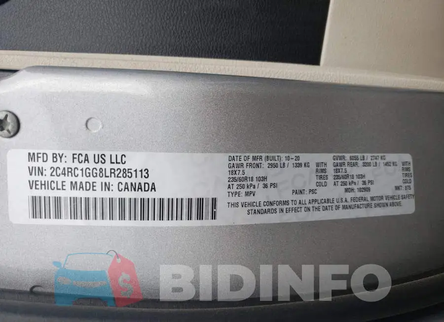 2C4RC1GG8LR285113 Photo# 14