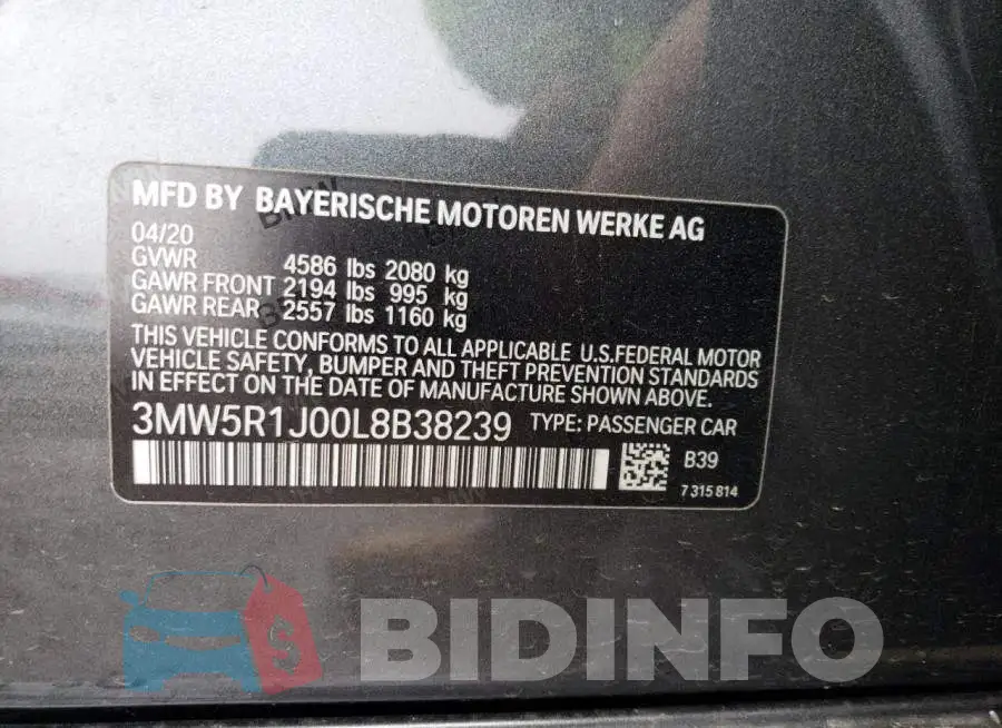 3MW5R1J00L8B38239 Photo# 12
