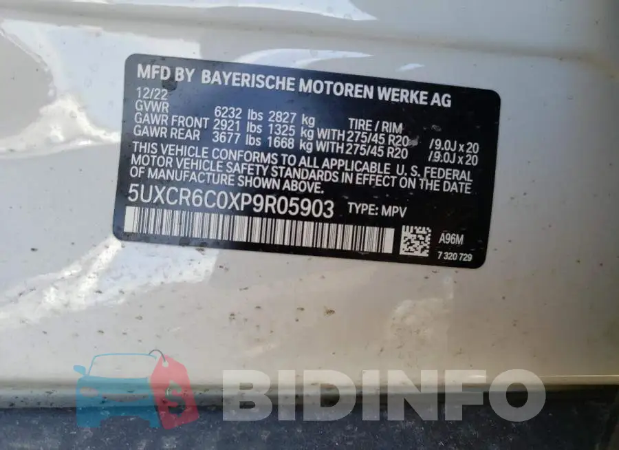 5UXCR6C0XP9R05903 Photo# 13
