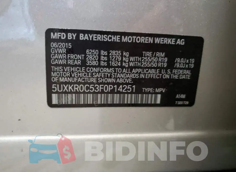 5UXKR0C53F0P14251 Photo# 13