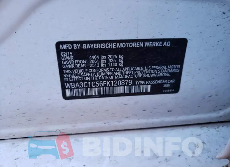 WBA3C1C56FK120879 Photo# 12