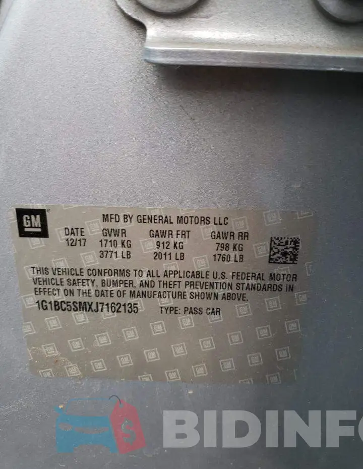 1G1BC5SMXJ7162135 Photo# 12