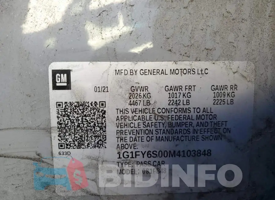 1G1FY6S00M4103848 Photo# 12