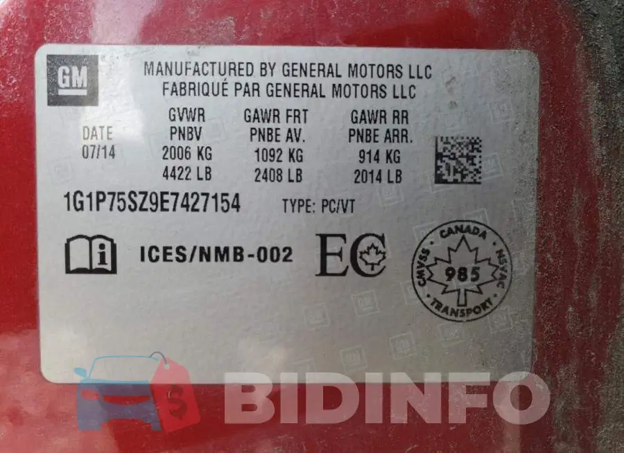 1G1P75SZ9E7427154 Photo# 12