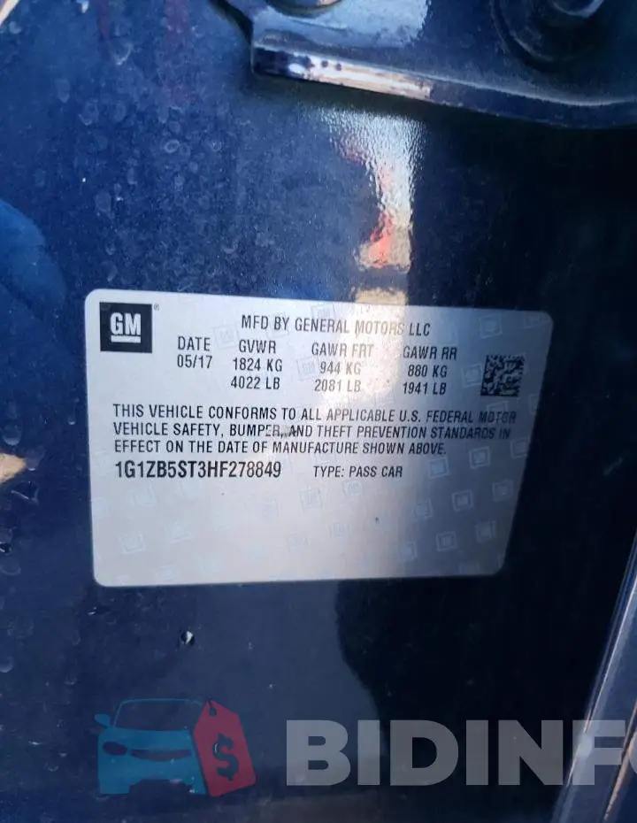 1G1ZB5ST3HF278849 Photo# 12