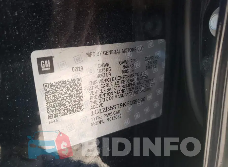 1G1ZB5ST9KF169190 Photo# 10