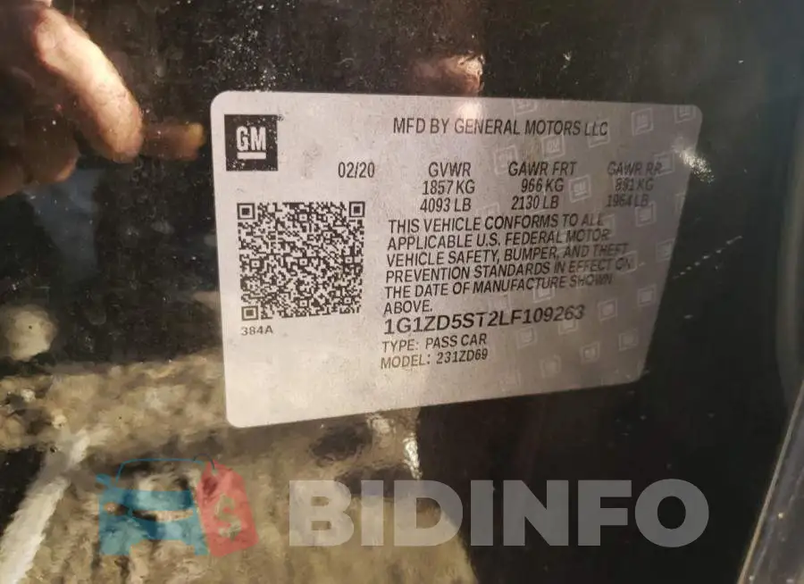 1G1ZD5ST2LF109263 Photo# 12