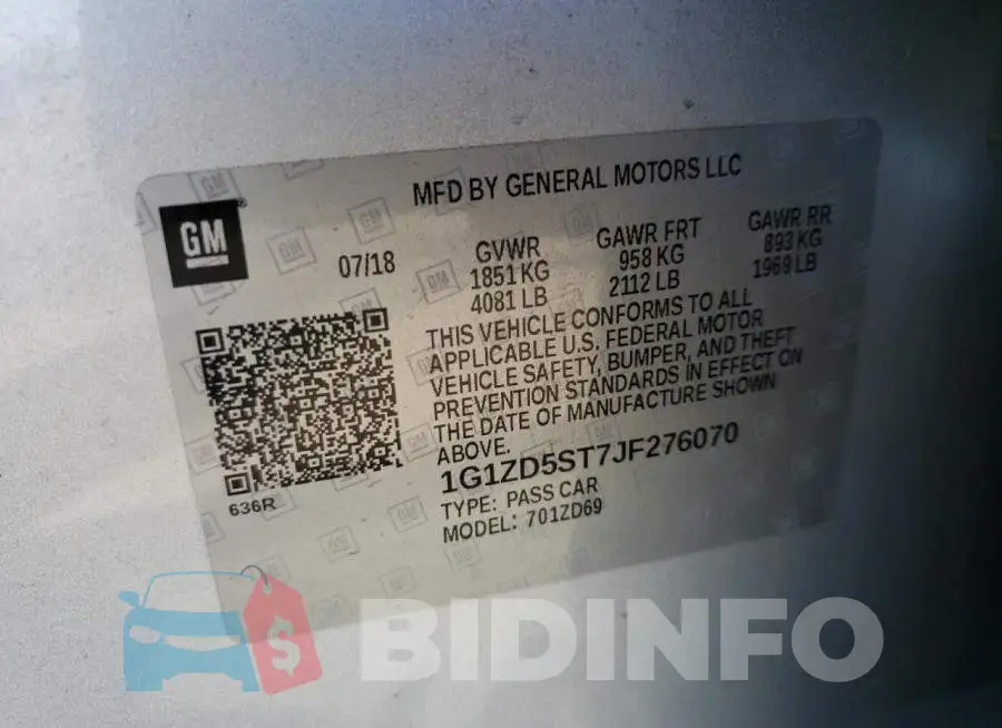 1G1ZD5ST7JF276070 Photo# 10