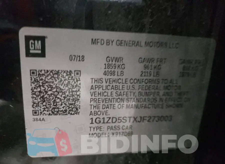 1G1ZD5STXJF273003 Photo# 12