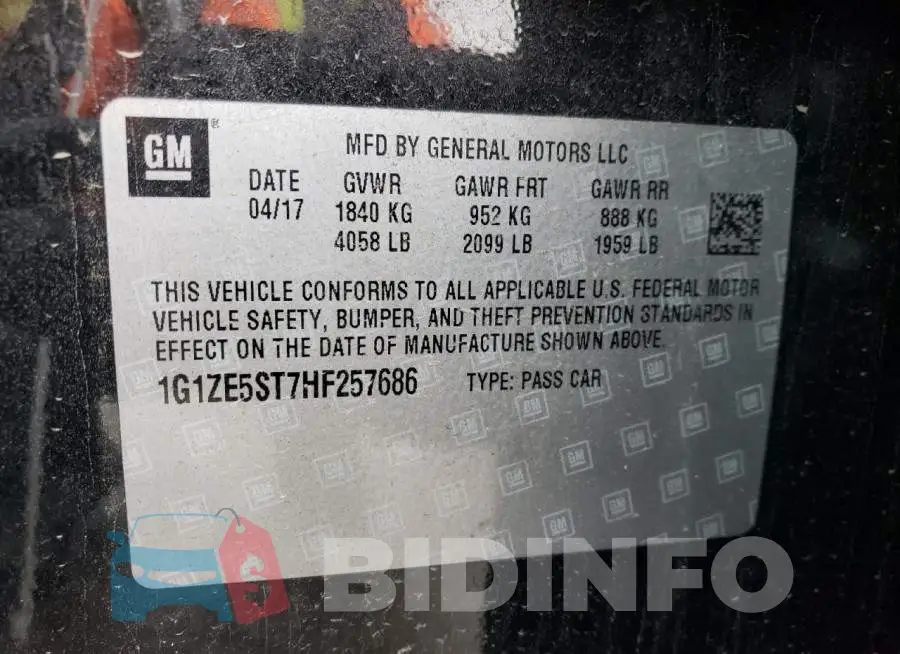 1G1ZE5ST7HF257686 Photo# 12