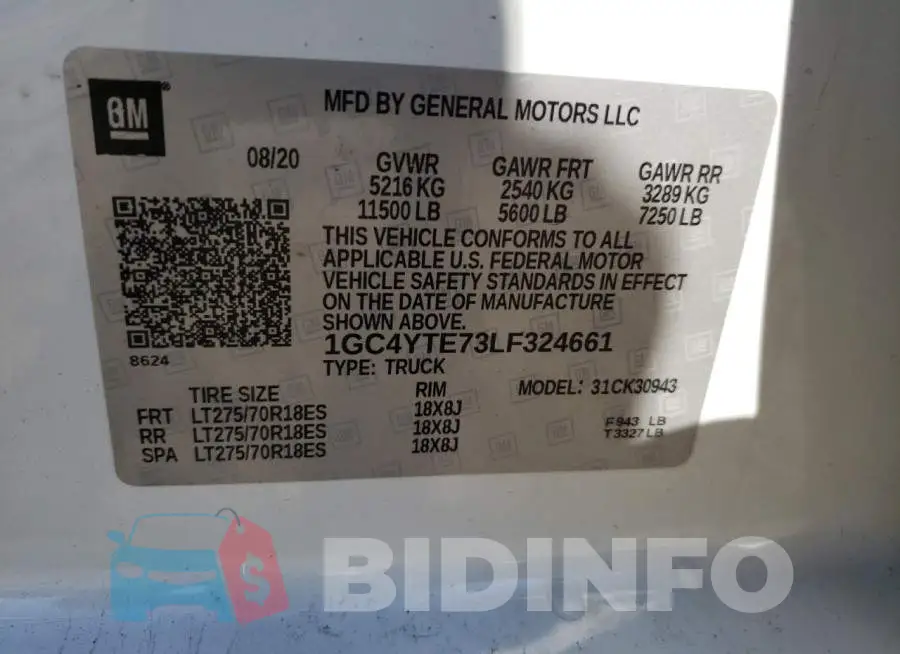 1GC4YTE73LF324661 Photo# 12