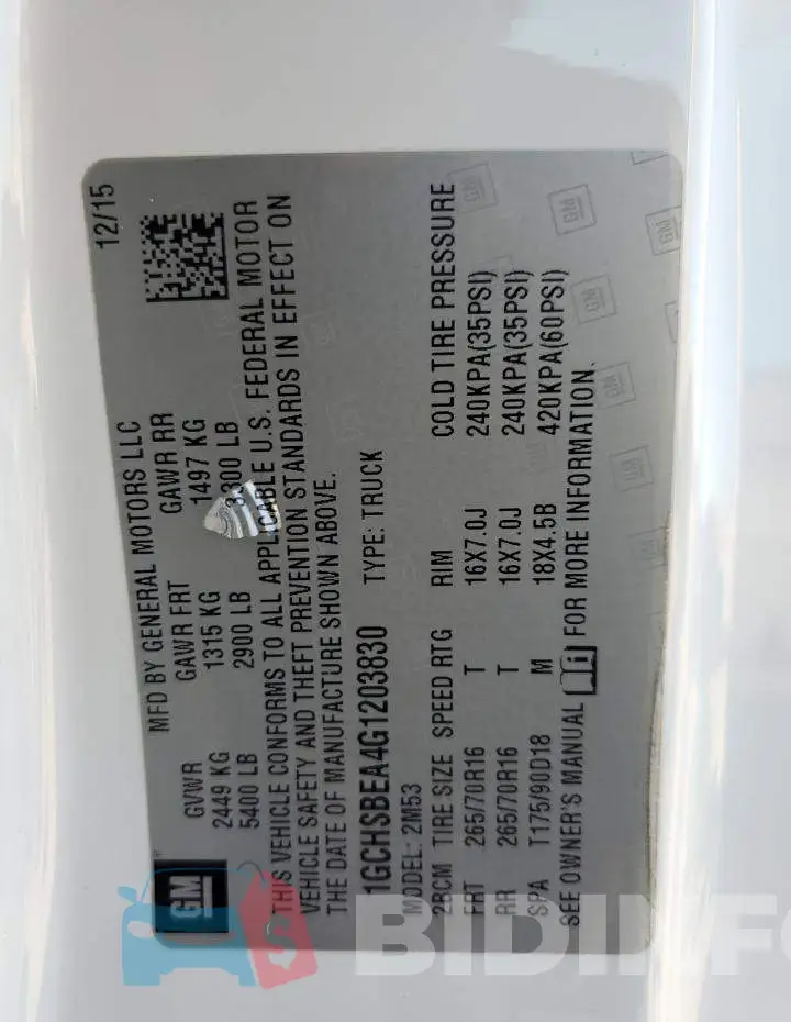 1GCHSBEA4G1203830 Photo# 13