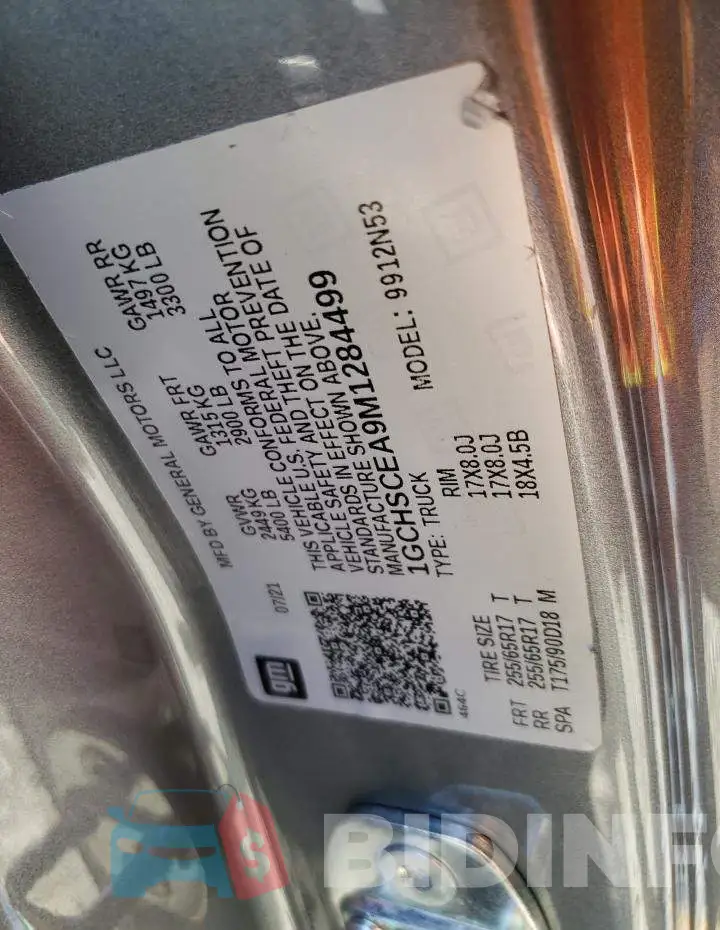 1GCHSCEA9M1284499 Photo# 12