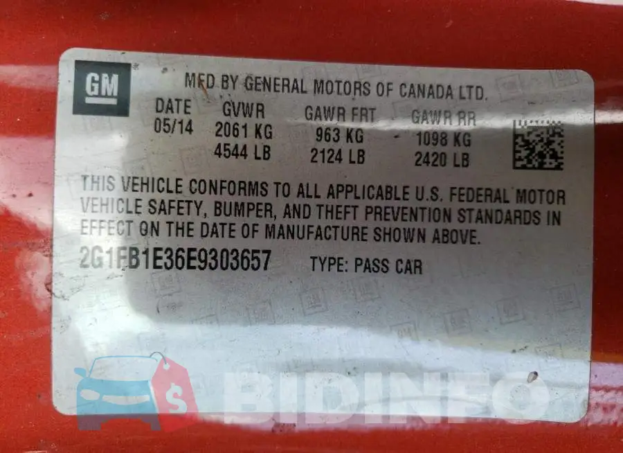 2G1FB1E36E9303657 Photo# 12