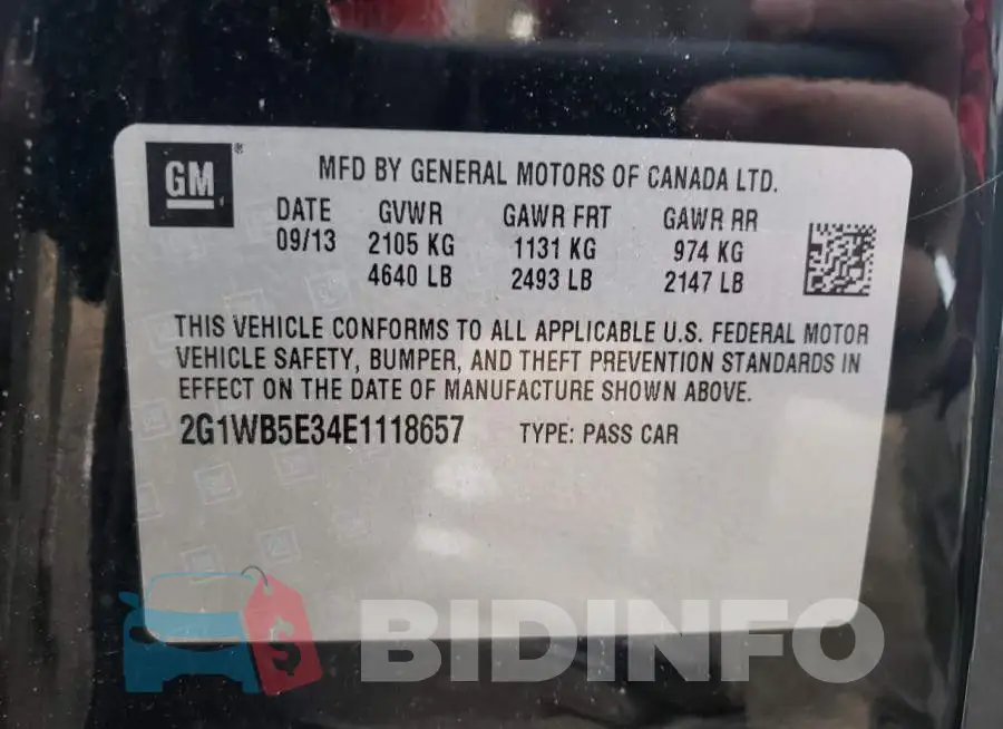 2G1WB5E34E1118657 Photo# 12