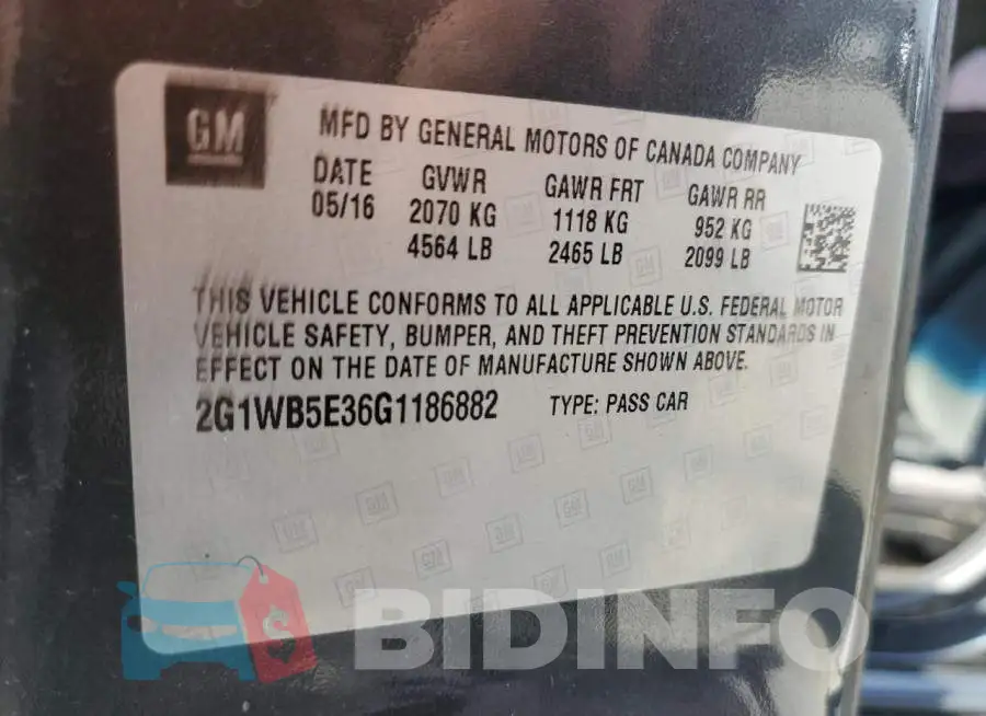 2G1WB5E36G1186882 Photo# 12