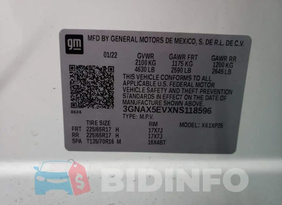 3GNAX5EVXNS118596 Photo# 14