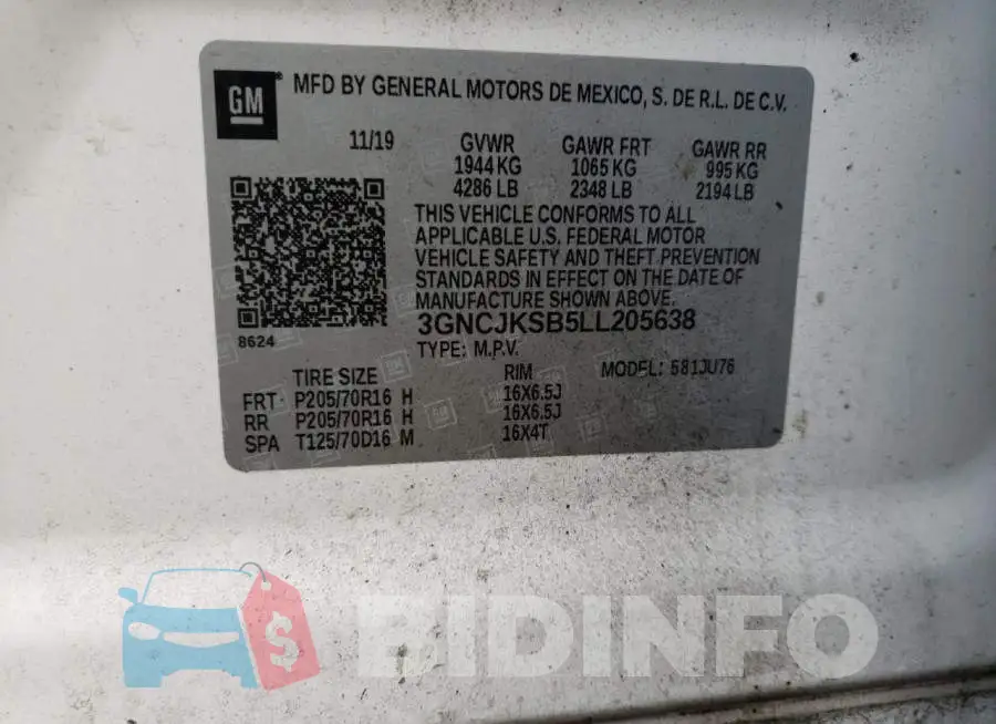 3GNCJKSB5LL205638 Photo# 13