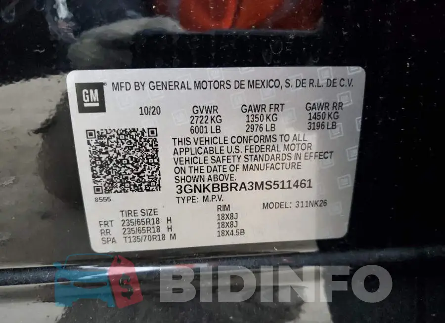 3GNKBBRA3MS511461 Photo# 12