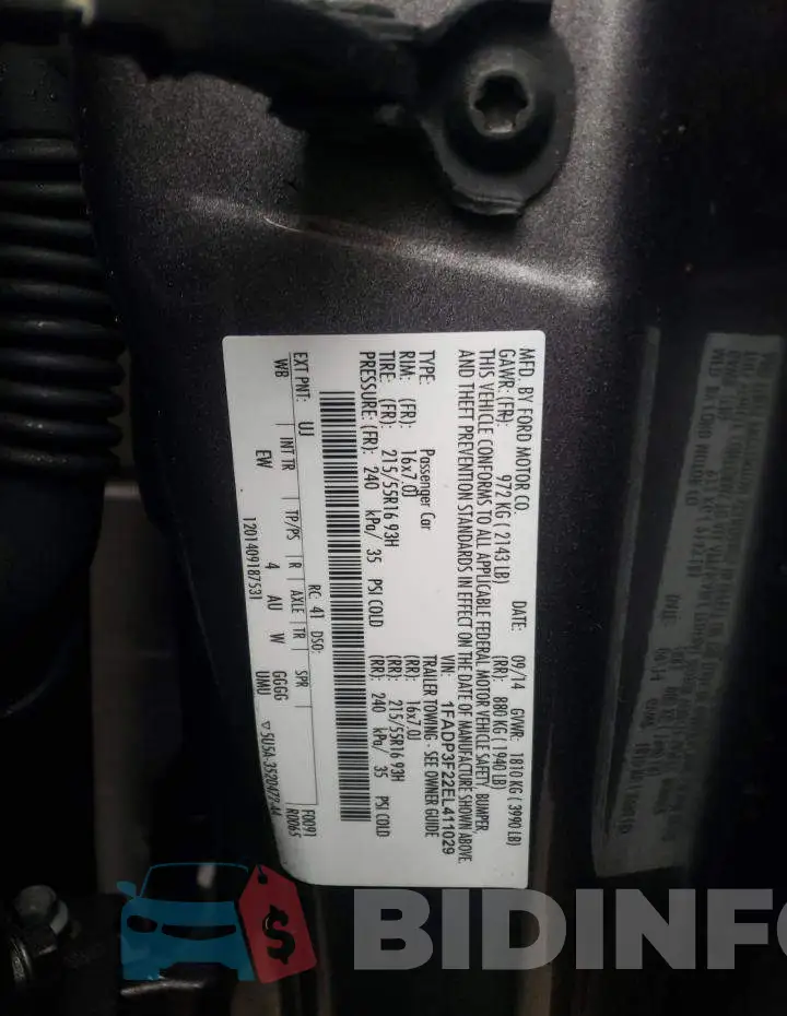 1FADP3F22EL411029 Photo# 12