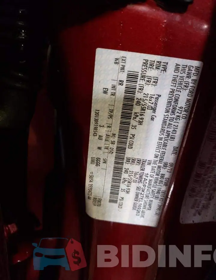 1FADP3K27EL169263 Photo# 13