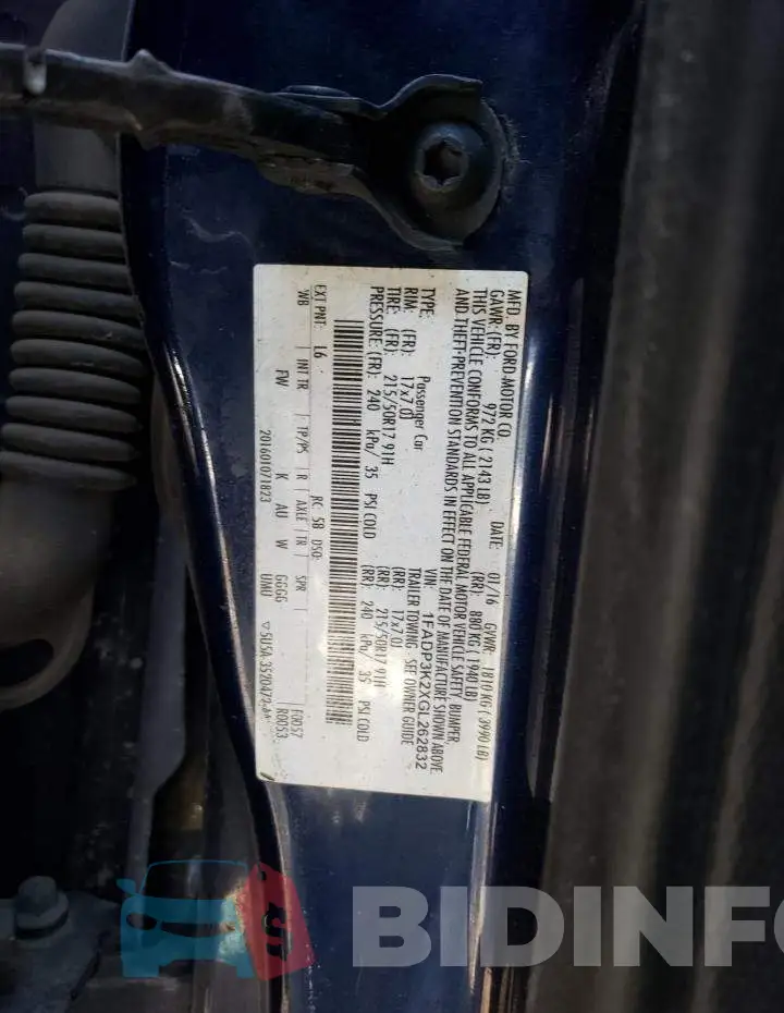 1FADP3K2XGL262832 Photo# 12