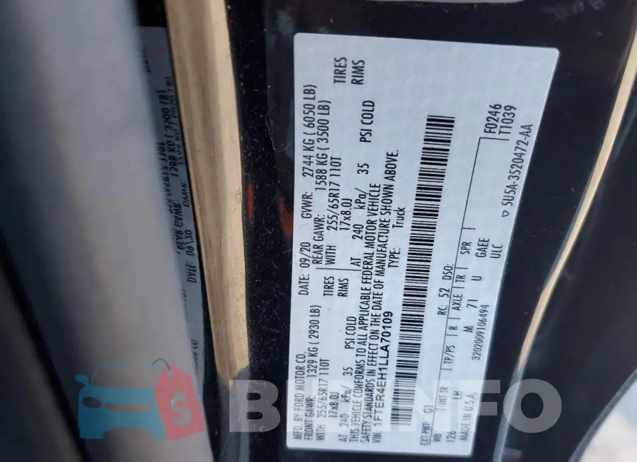 1FTER4EH1LLA70109 Photo# 12