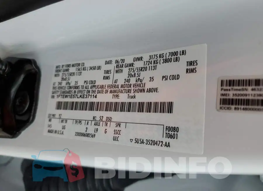 1FTEW1E57LKE37114 Photo# 12