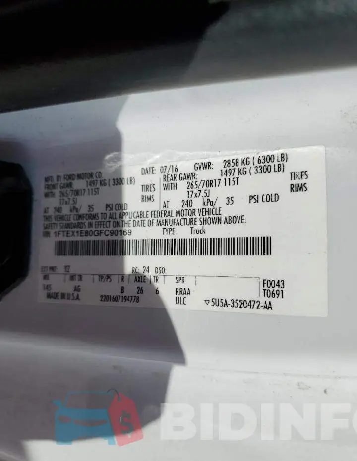 1FTEX1E80GFC90169 Photo# 12