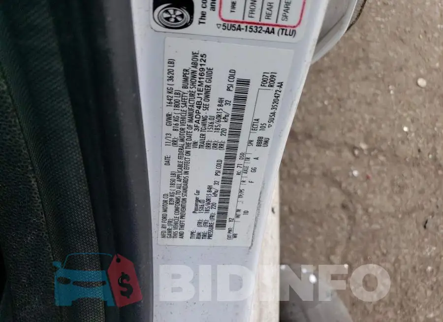 3FADP4BJ1EM169125 Photo# 12