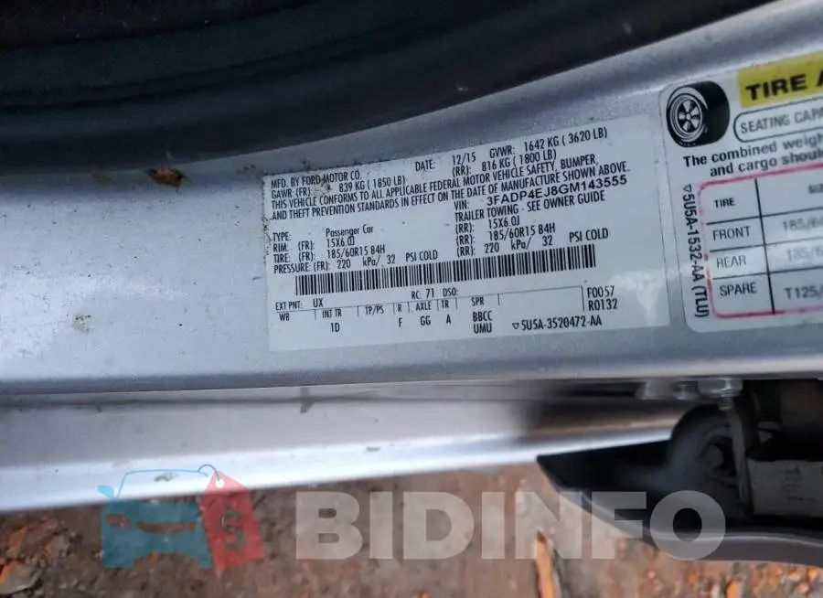 3FADP4EJ8GM143555 Photo# 13