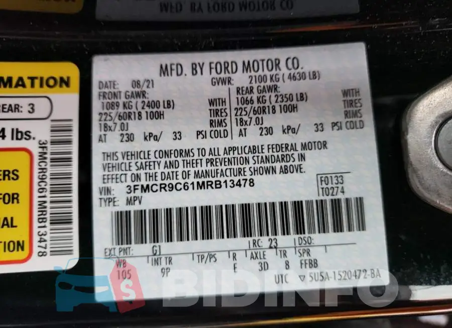 3FMCR9C61MRB13478 Photo# 14