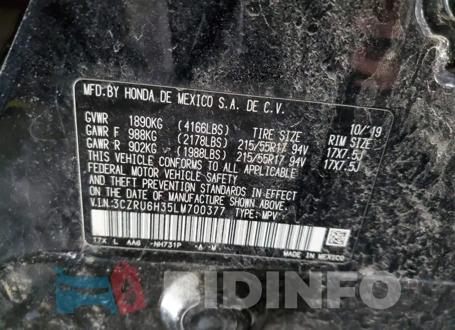 3CZRU6H35LM700377 Photo# 13