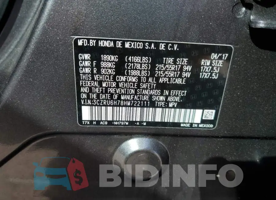 3CZRU6H78HM722111 Photo# 12