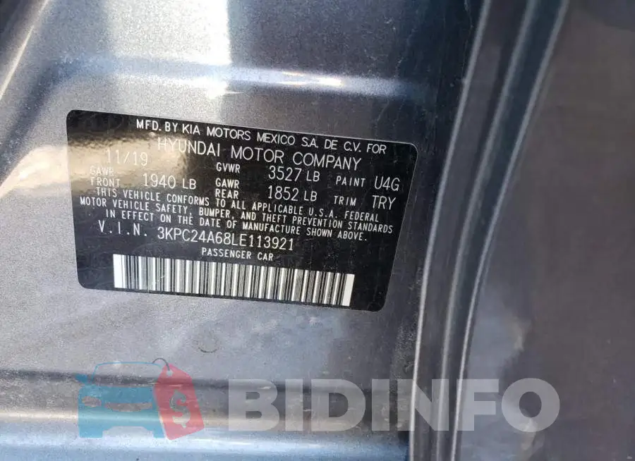 3KPC24A68LE113921 Photo# 12