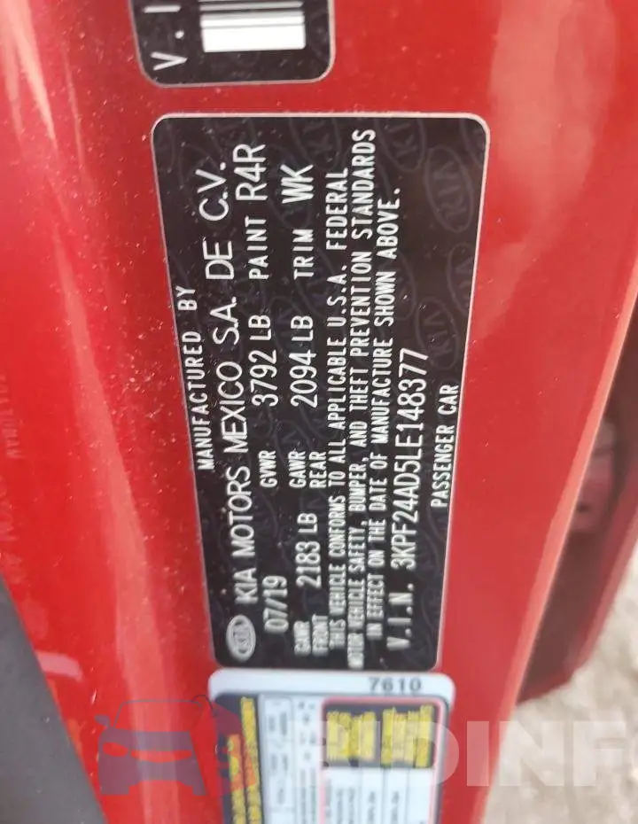 3KPF24AD5LE148377 Photo# 13