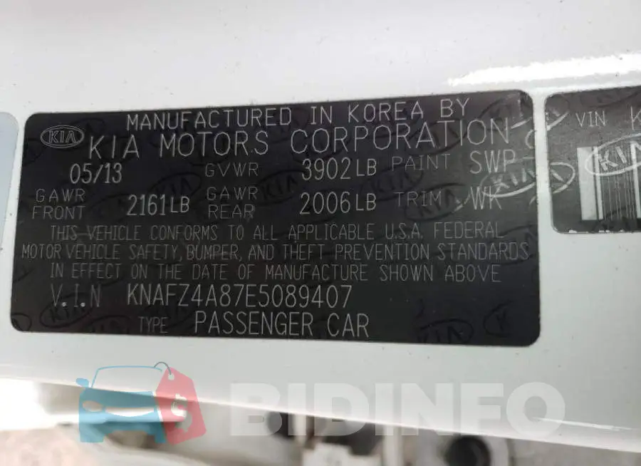 KNAFZ4A87E5089407 Photo# 12
