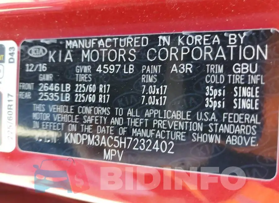 KNDPM3AC5H7232402 Photo# 13