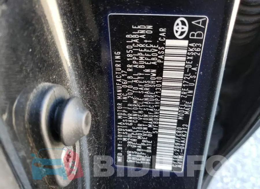 5YFBURHE1HP713010 Photo# 12