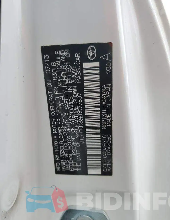 JTDJTUD36ED577607 Photo# 12