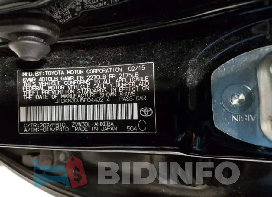 JTDKN3DU5F0443214 Photo# 13