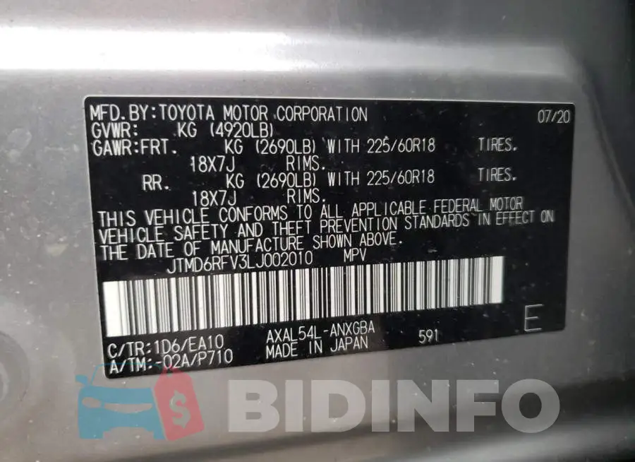 JTMD6RFV3LJ002010 Photo# 12