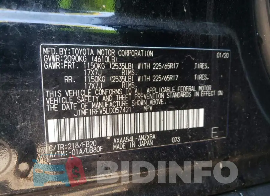 JTMF1RFV5LD057421 Photo# 13