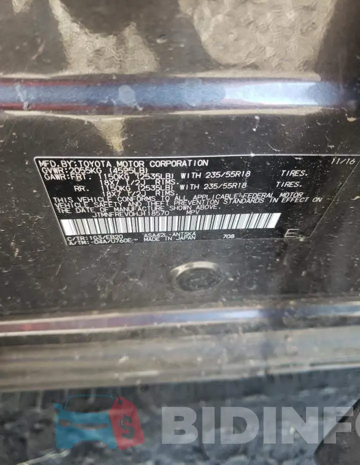 JTMNFREV0HJ118570 Photo# 12