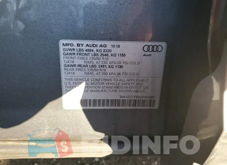 WA1ECCFS8HR008937 Photo# 13