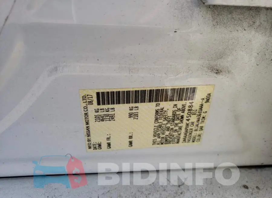 1N4AA6APXHC450884 Photo# 12