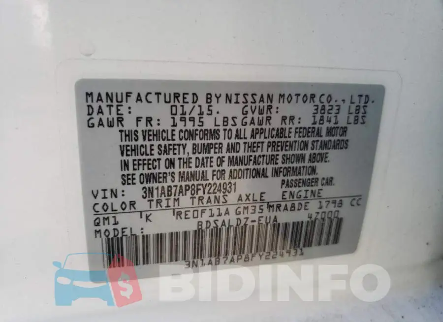 3N1AB7AP8FY224931 Photo# 12