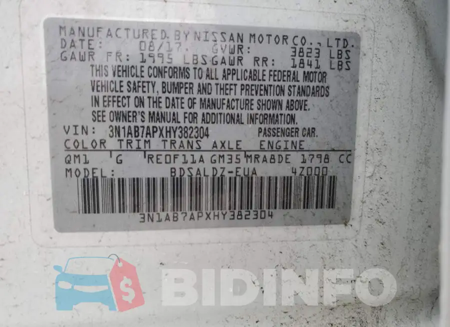 3N1AB7APXHY382304 Photo# 13