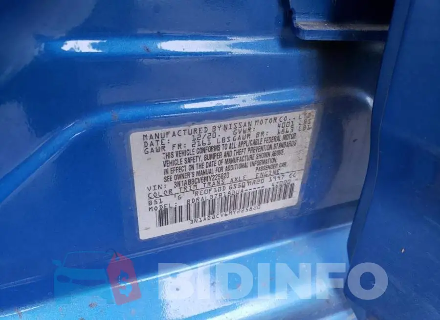 3N1AB8CV6MY225820 Photo# 12