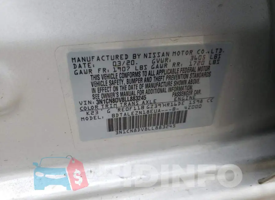 3N1CN8DV8LL883245 Photo# 12